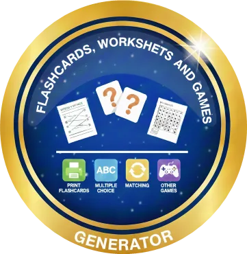 Flashcards, Worksheet & Games Generator