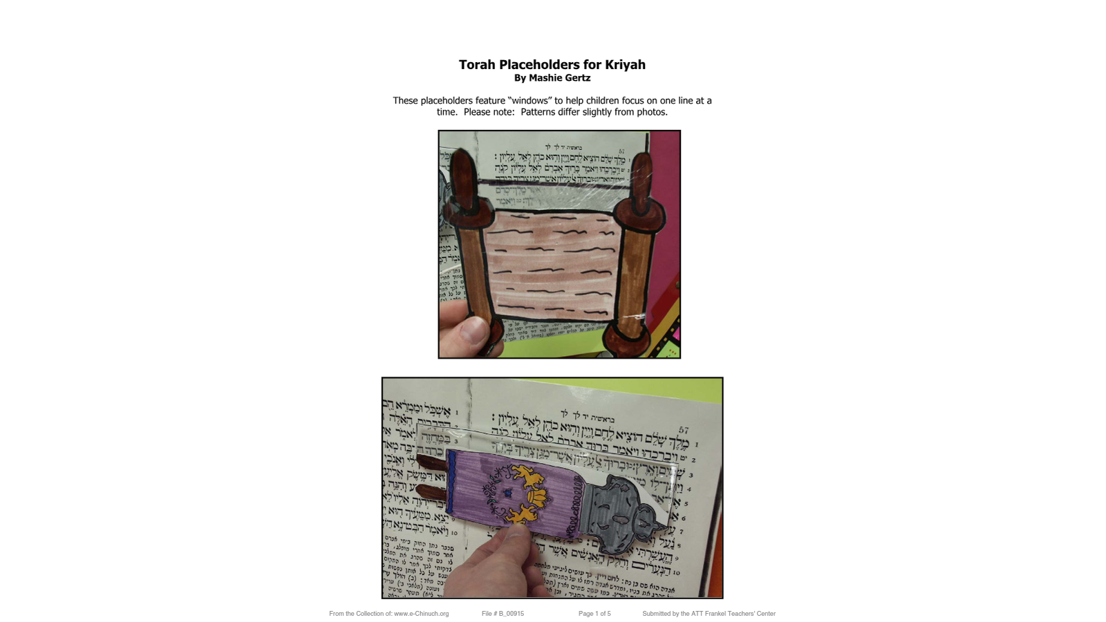 Parshas Behar-Bechukosai Week — Kriah Practice Pack