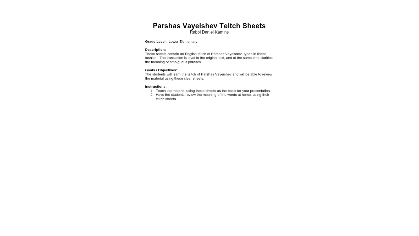 Vayeishev Chumash Bundle