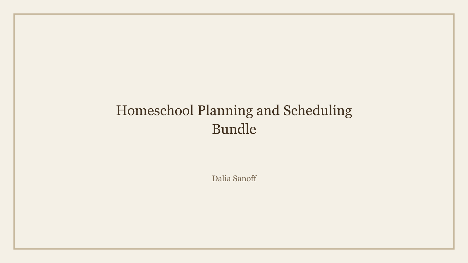 Homeschool Planners, Schedules & Checklists