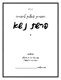Parshas Naso Workbook & Tests