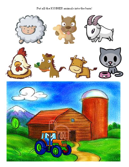 Kosher Animals Barn Sorting